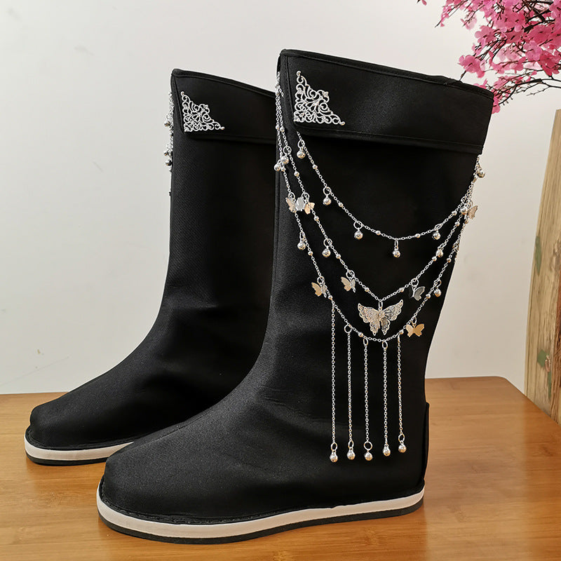 Women's Costume Style Height Increasing Insole Cloth Wei Canvas Shoes