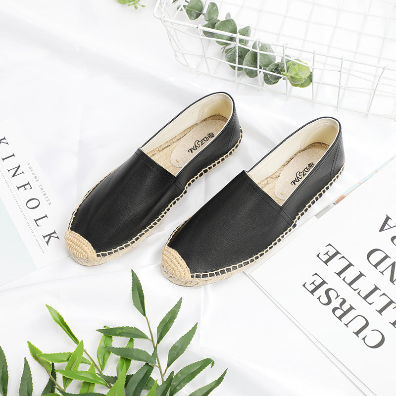 Women's & Men's Spring First Layer Cover Round Toe Casual Shoes