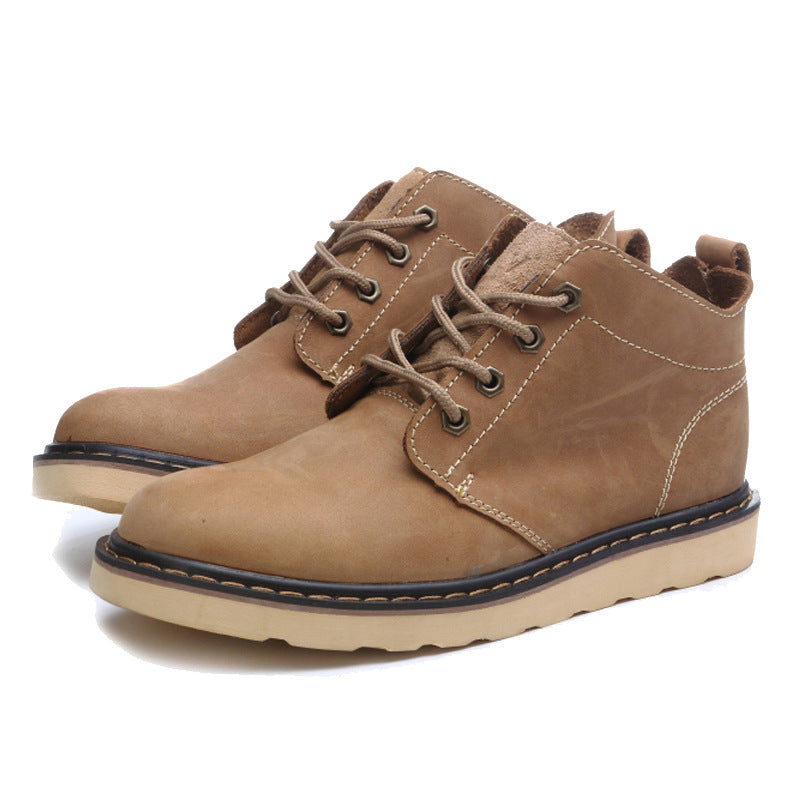 Women's & Men's Short Trendy Vintage Waterproof Motorcycle British Boots