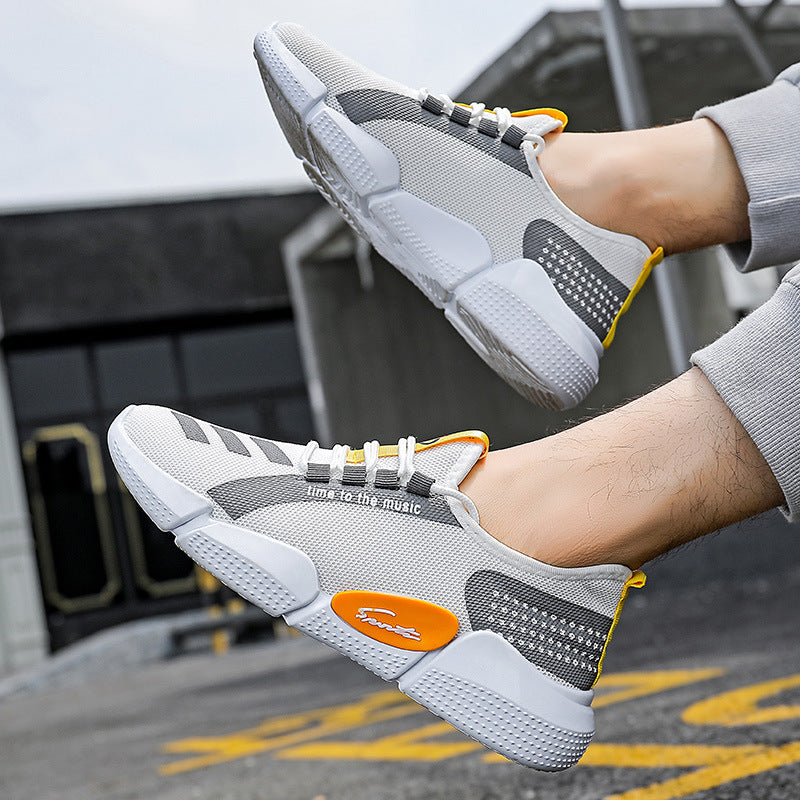 Men's Flying Woven Trendy Lightweight Breathable Casual Shoes