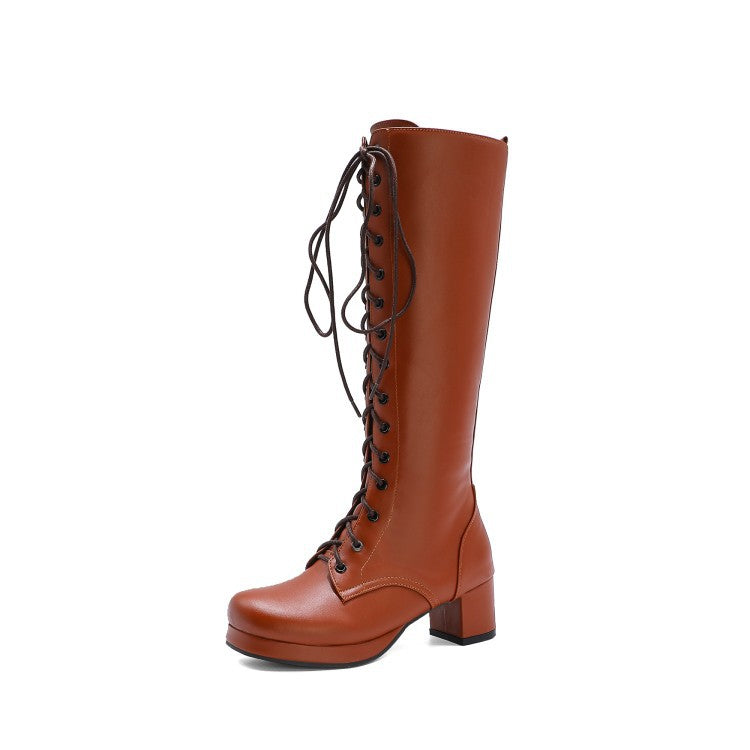 Women's Long-term Plus Size Autumn Perforated Martin Boots