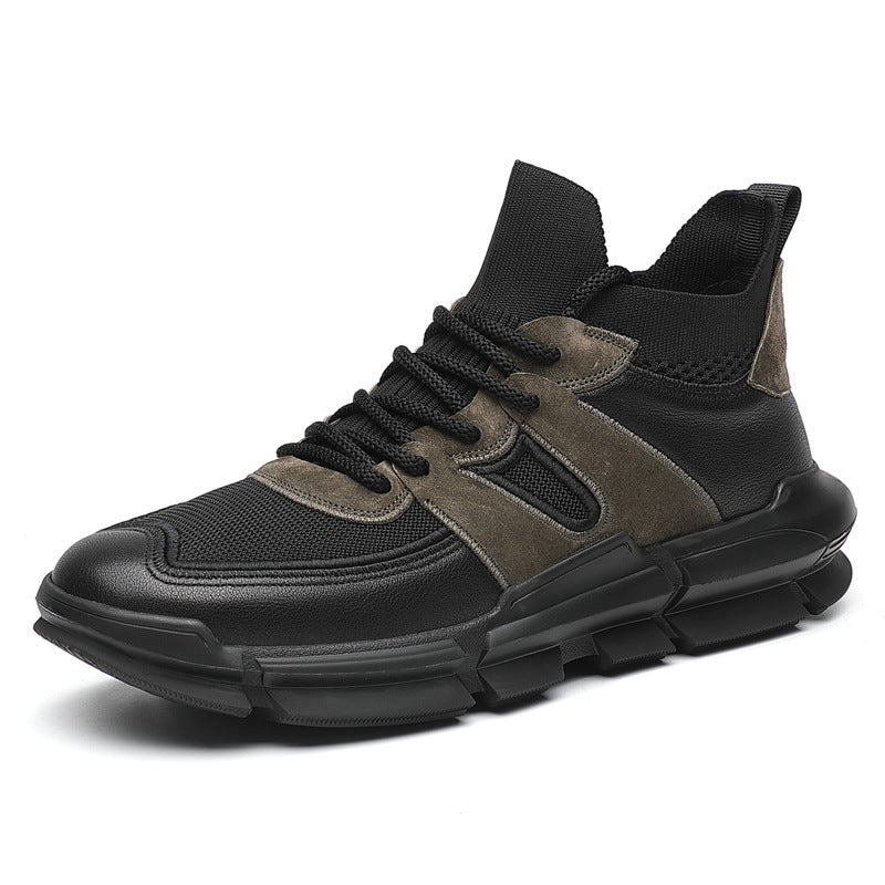Men's Authentic Clunky Sports Autumn Running Mesh Height Increasing Sneakers