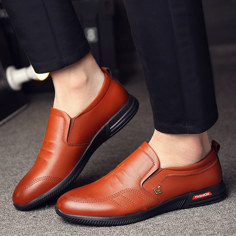 Men's Business Hight Increasing Invisible Height Insole Leather Shoes