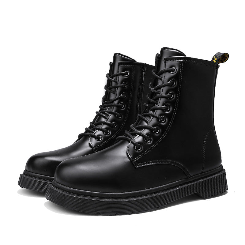 Men's Martin Zipper Machine Round Toe Trendy Boots