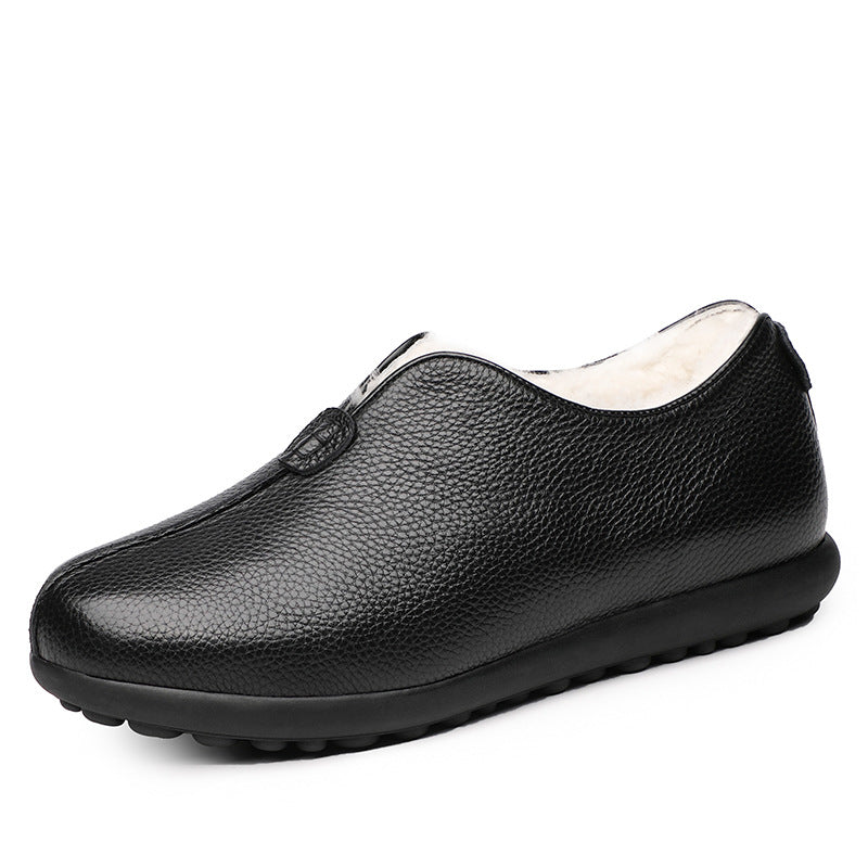 Men's Cotton Cloth Fleece-lined Warm Elderly Dad Men's Shoes