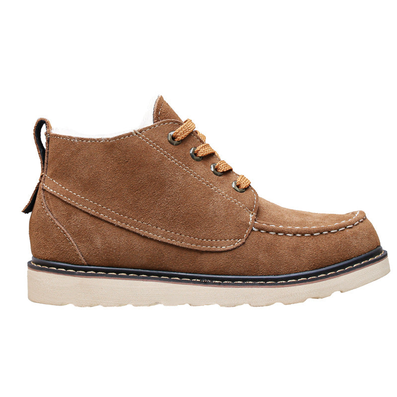Men's Piece Short Warm British Cotton Fleece-lined Snow Boots