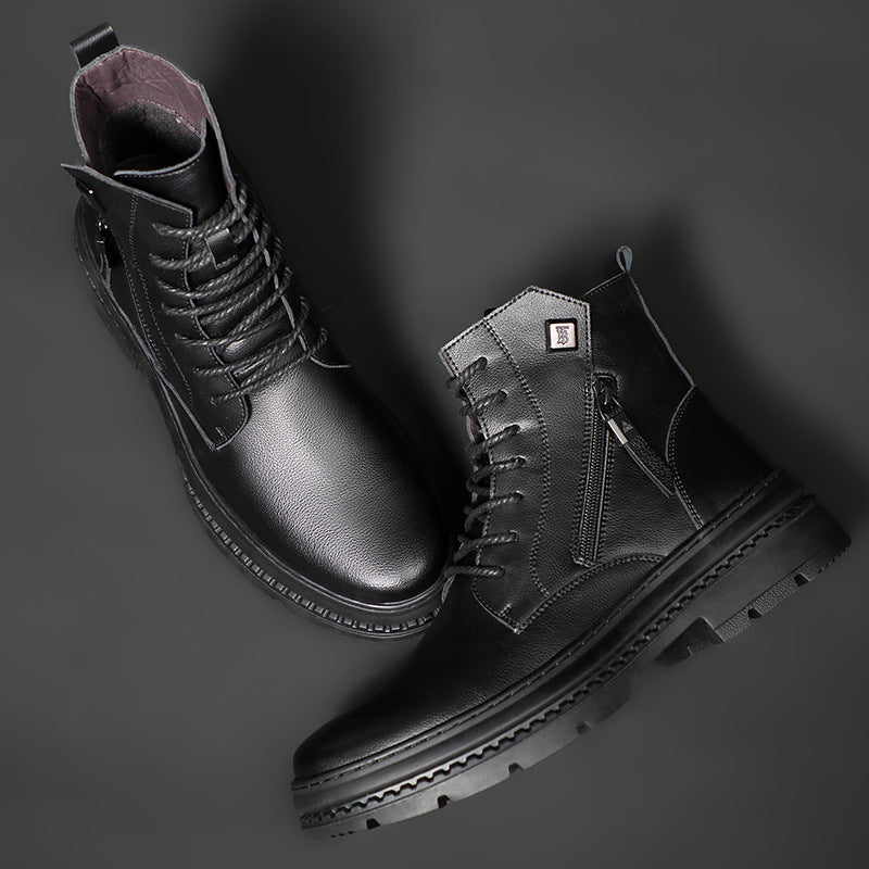 Men's Winter Wool Martin Fur Integrated Cotton Men's Shoes