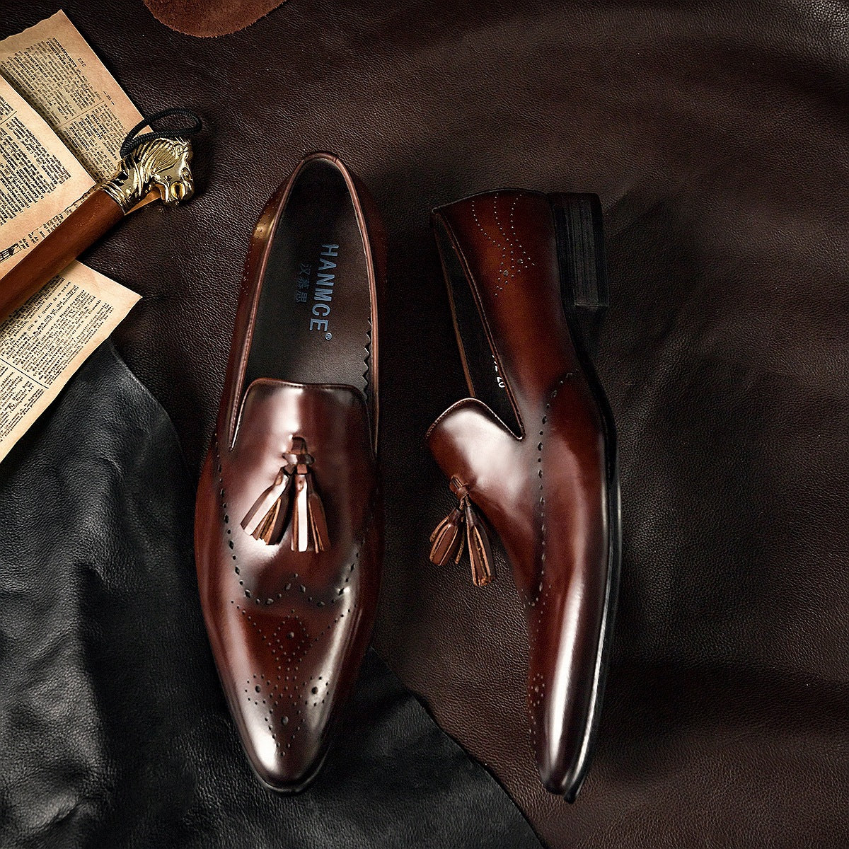 Men's Strength Quality Cowhide Penny Business Casual Shoes