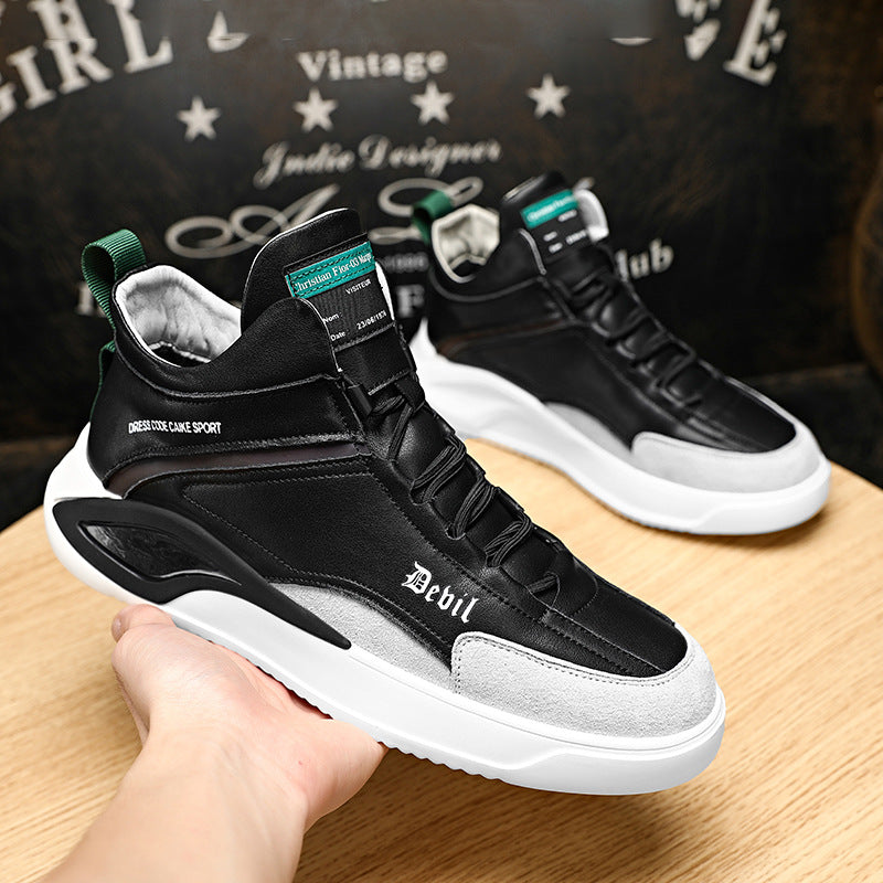 Men's Increasing Leisure Genuine Trendy Fashion Cotton Sneakers