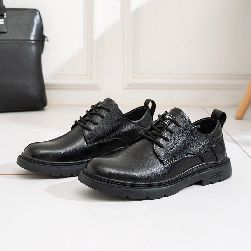Men's Thick Sole Increased Korean Style Round Sneakers