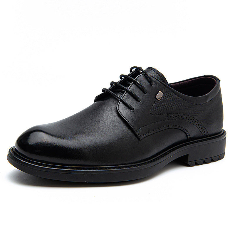 Men's First Layer Cowhide Business Formal Wear Leather Shoes