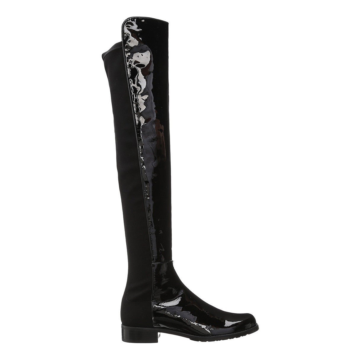 Women's Original Patent Knight High Knee-high Patchwork Boots