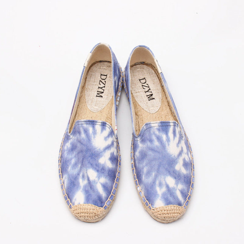 Women's Low Top Pumps Printed Fashion Cotton Canvas Shoes