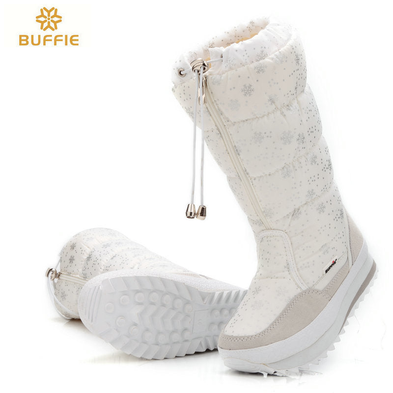 Women's Classy Distribution Long Thickened Wool Snow Boots