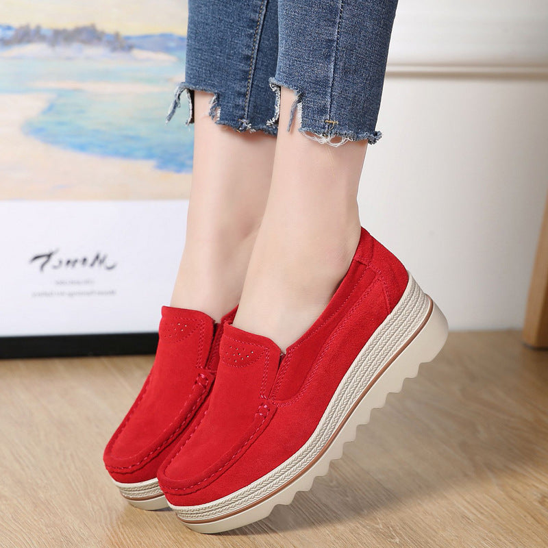 Women's Size High Mother Grinding Noise Soft Casual Shoes