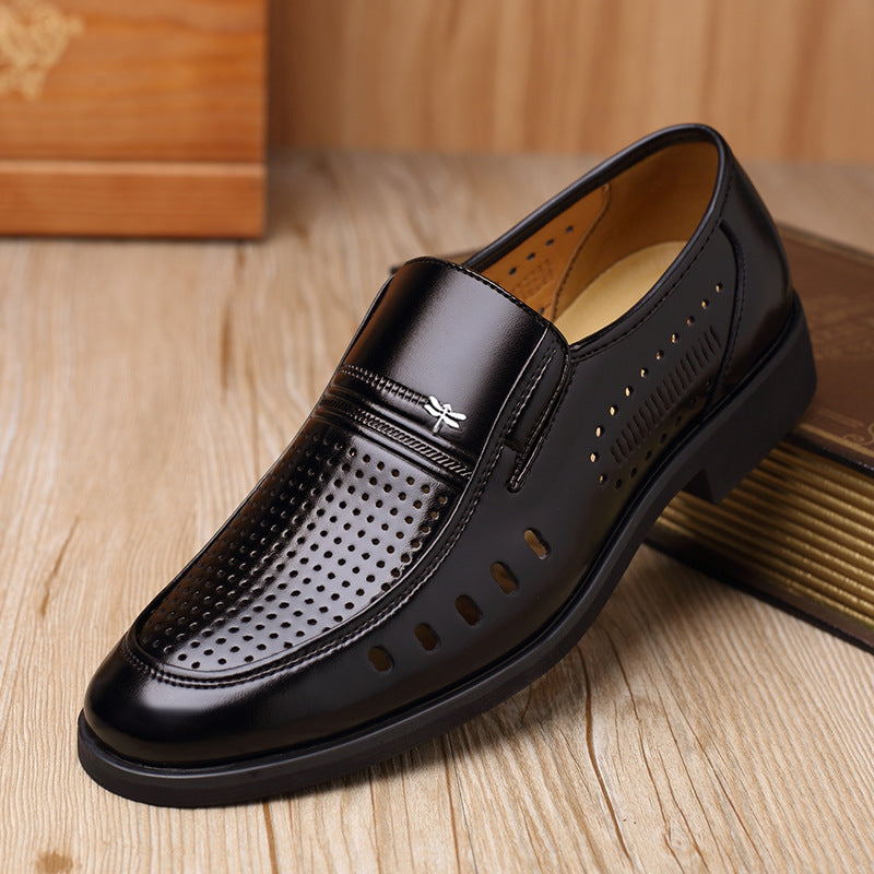 Men's Summer Business Formal Hollow Breathable Dad Sandals