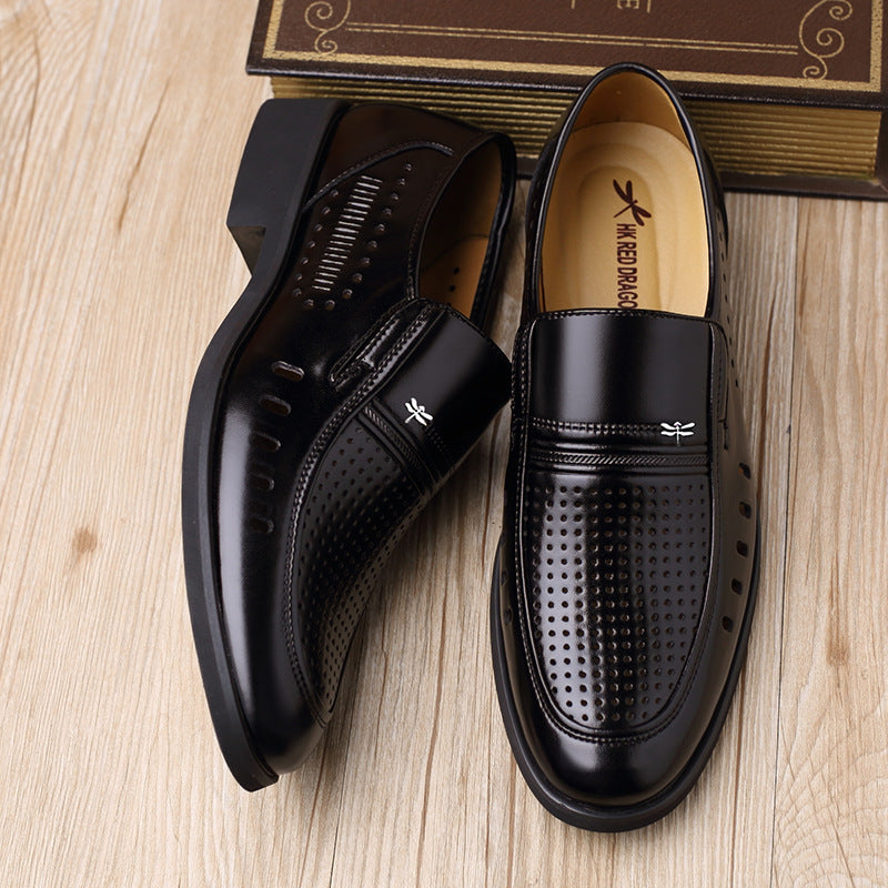 Men's Summer Business Formal Hollow Breathable Dad Sandals