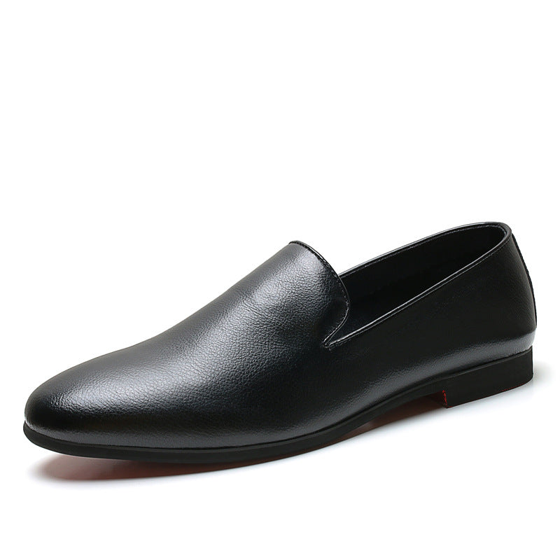 Men's Summer British Pointed Toe Black Foot Covering Casual Shoes