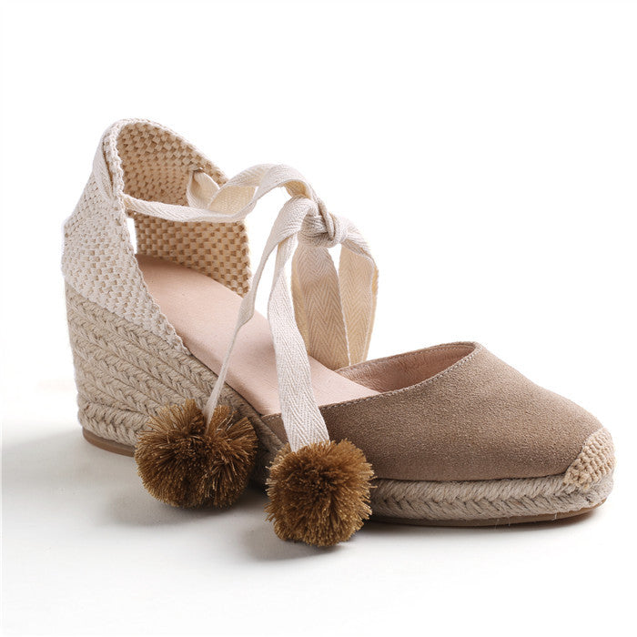 Women's Fisherman Closed Toe Platform Straw Woven Sandals
