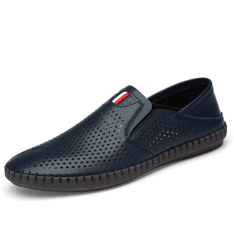 Men's Summer Soft Bottom Outdoor Breathable Hollow Perforated Casual Shoes