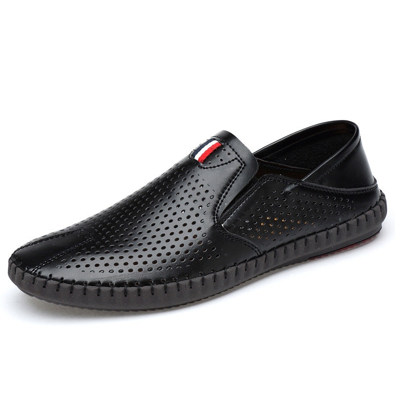 Men's Summer Soft Bottom Outdoor Breathable Hollow Perforated Casual Shoes