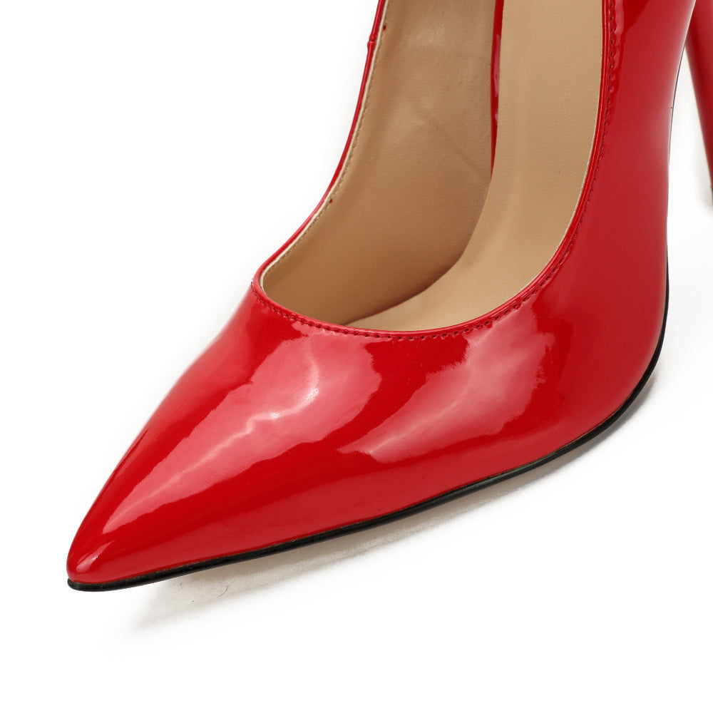 Women's Trendy Black Silk Lock Stiletto Women's Shoes