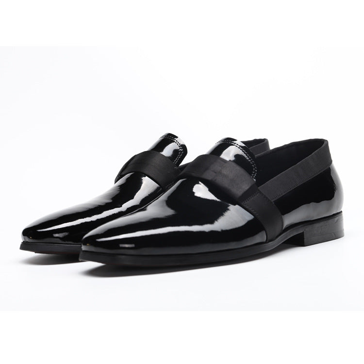 Patent British Business Dress Slip On Leather Shoes