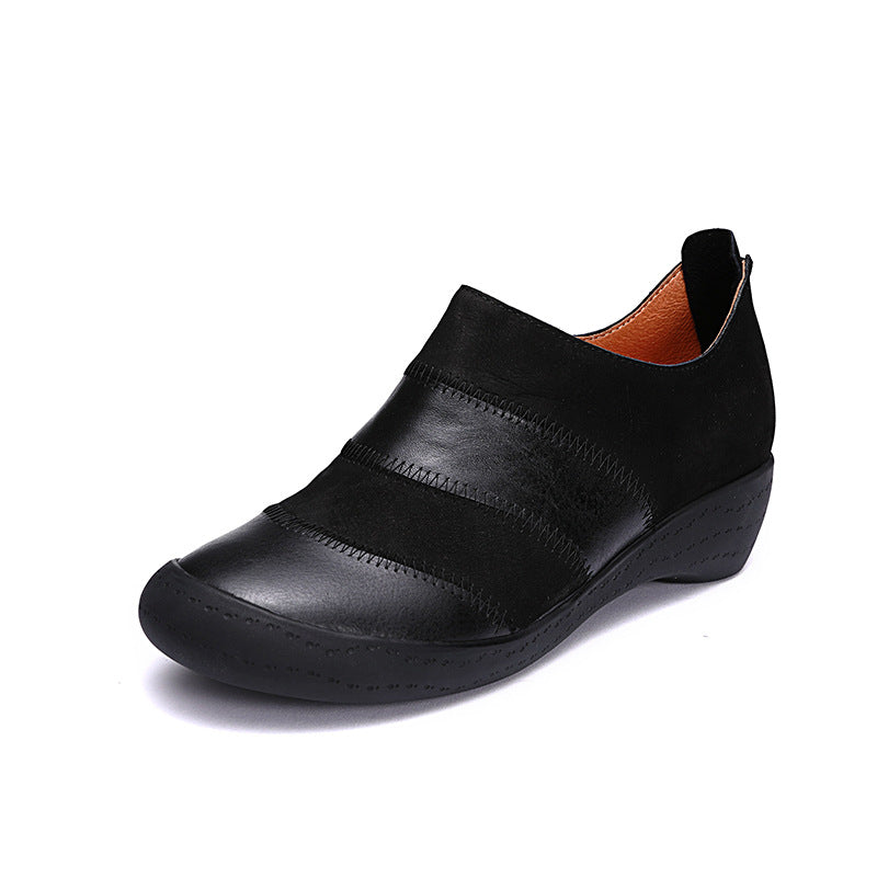 Women's Height Increasing Genuine Retro Pumps Wedge Casual Shoes