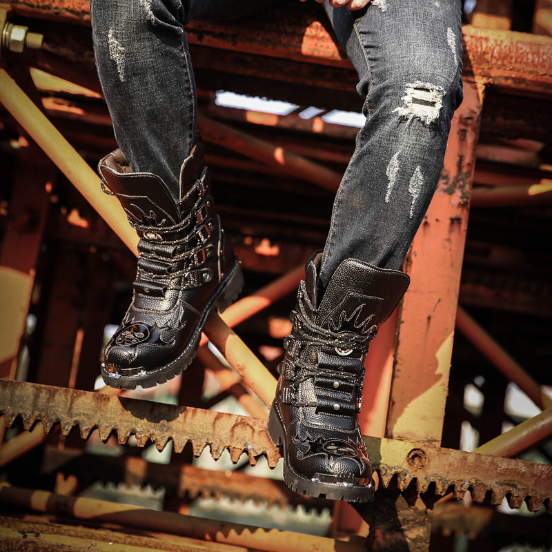 Men's Military Plus Size Korean Platform Martin Boots