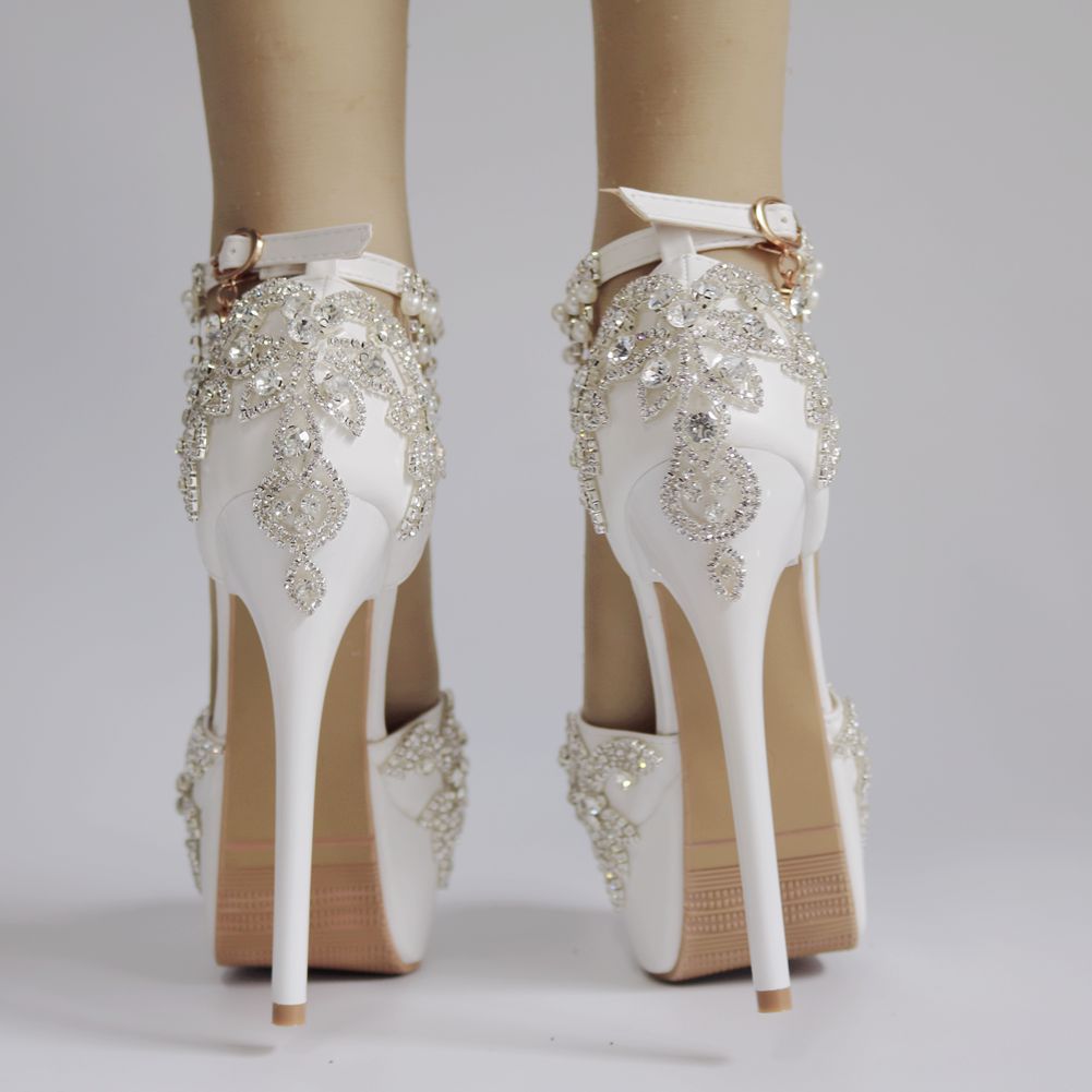 Women's Wedding Pumps Beaded Tassel Chain High Heels
