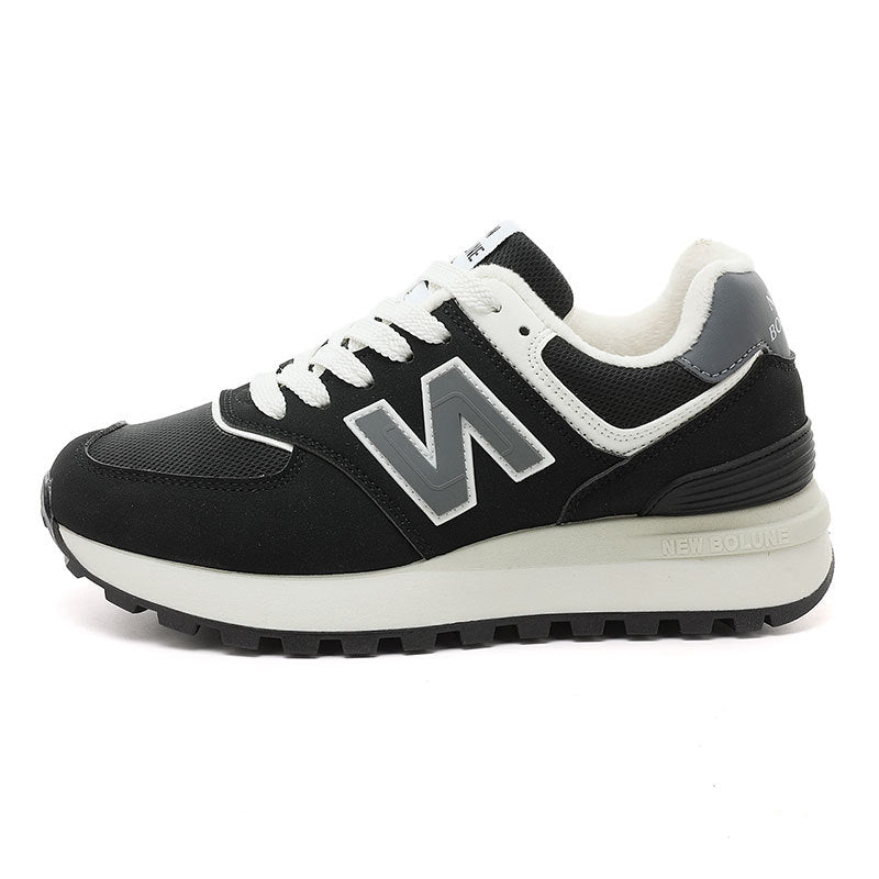 Women's Price Control Autumn Breathable Color Matching Thick Bottom Fleece-lined Casual Shoes