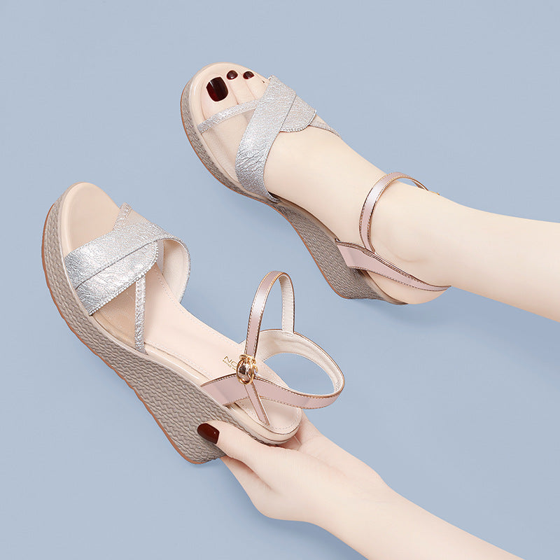 Women's Summer Fairy Style High Wedge Platform Sandals