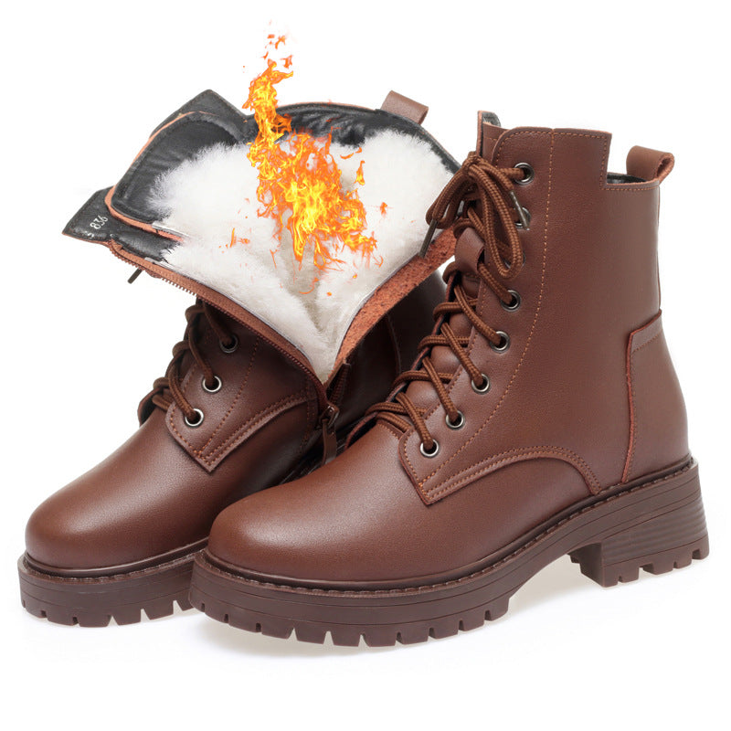 Women's Ankle Mid Platform Martin Plus Size Boots