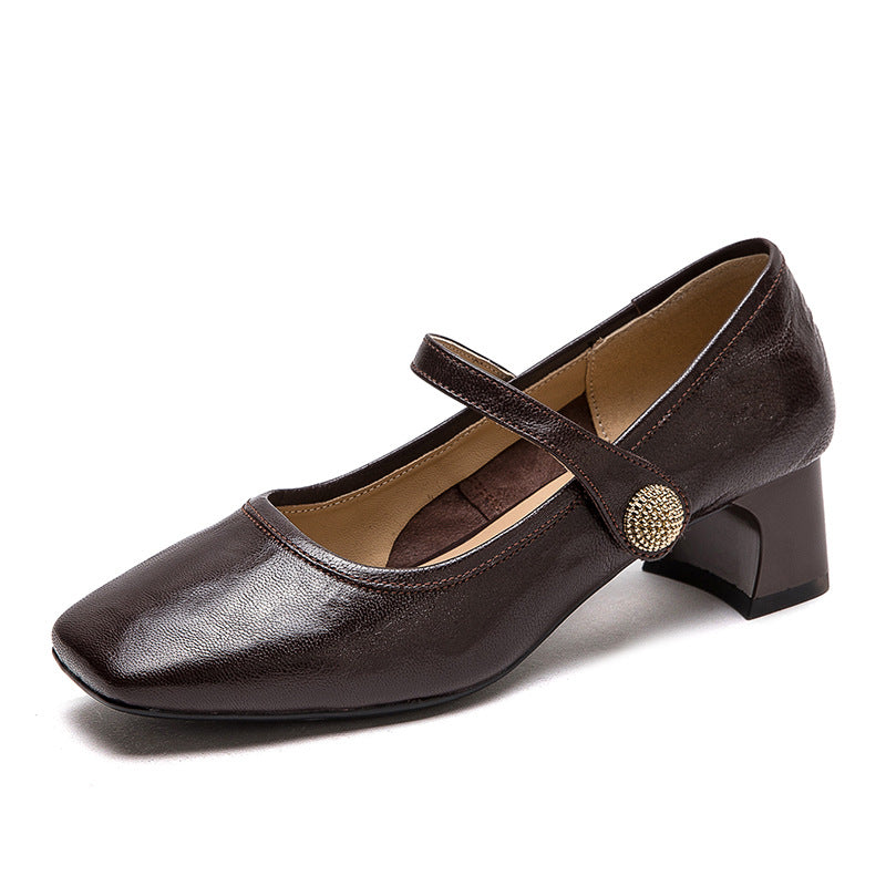 Women's With Mary Jane Vintage Low-cut Pumps Casual Shoes