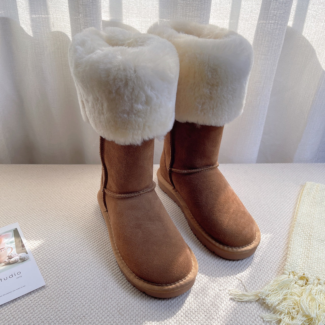 Women's Miss Fur Winter Veet Padded Slimming Snow Boots