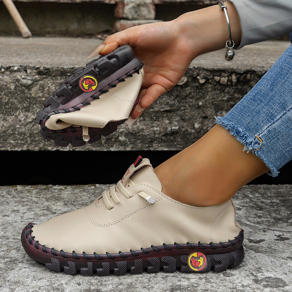 Imitation Soft Bottom Handmade Elderly Loose Wide Casual Shoes