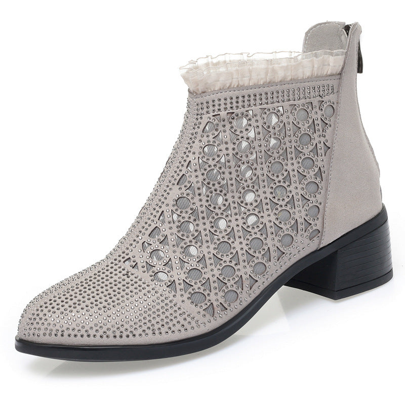 Women's Short Chunky Martin Single Soft Flat Sandals