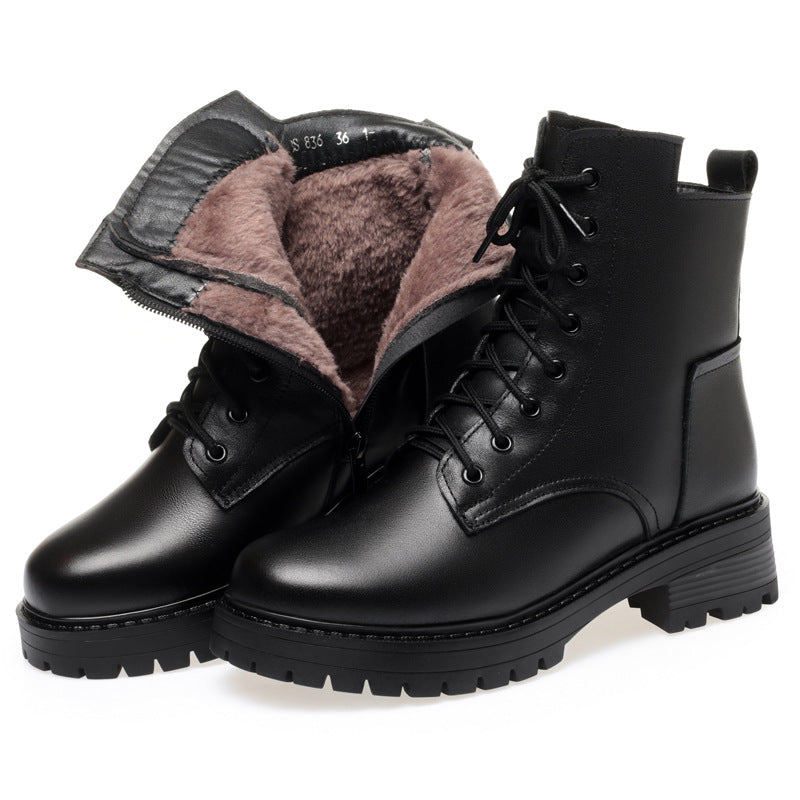 Women's Ankle Mid Platform Martin Plus Size Boots