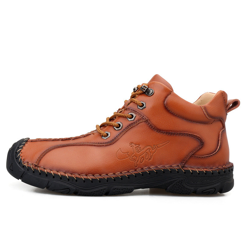 Men's Plus Size Cowhide Martin Outdoor Sports Boots