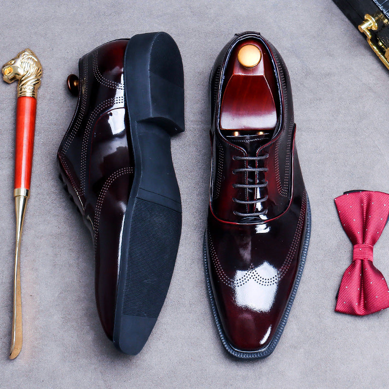 Men's Business Formal Wear British Lace Up Leather Shoes
