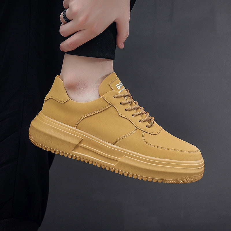 Men's Niche Vintage Skateboard White National Fashion Casual Shoes