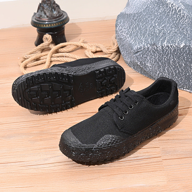 Rubber Vulcanized Sole Liberation Training Military Construction Casual Shoes