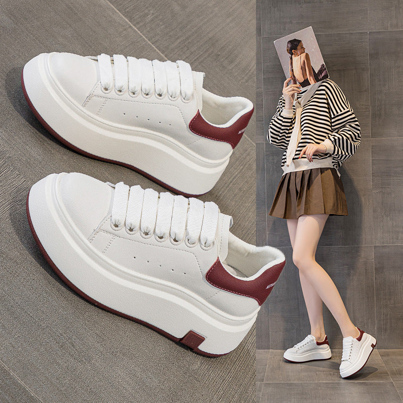 Women's Mold Muffin Skateboard Round Toe Korean Casual Shoes