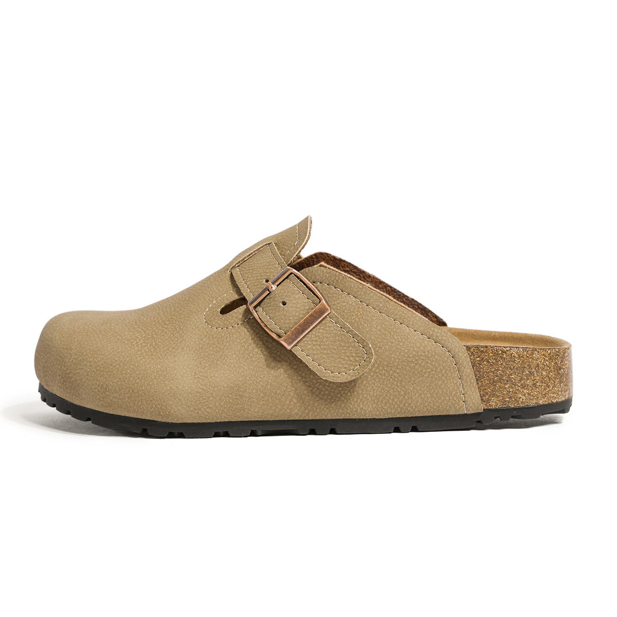 Cowhide Cork Platform Flat Fishing Summer Sandals