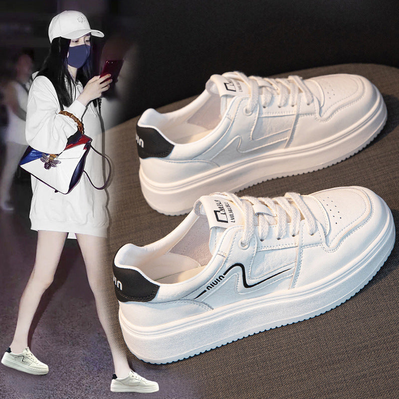 Women's White Autumn Small Size Breathable Skateboard Casual Shoes