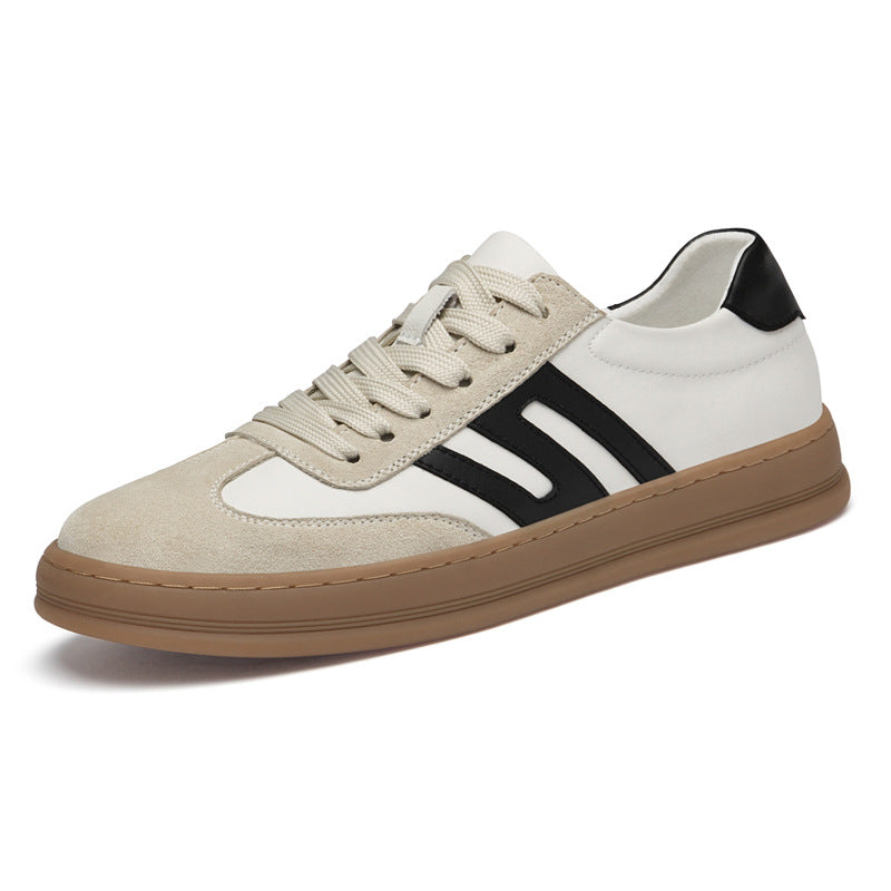 Men's Board Retro Skateboard Sports Spring Cowhide Flat Sneakers