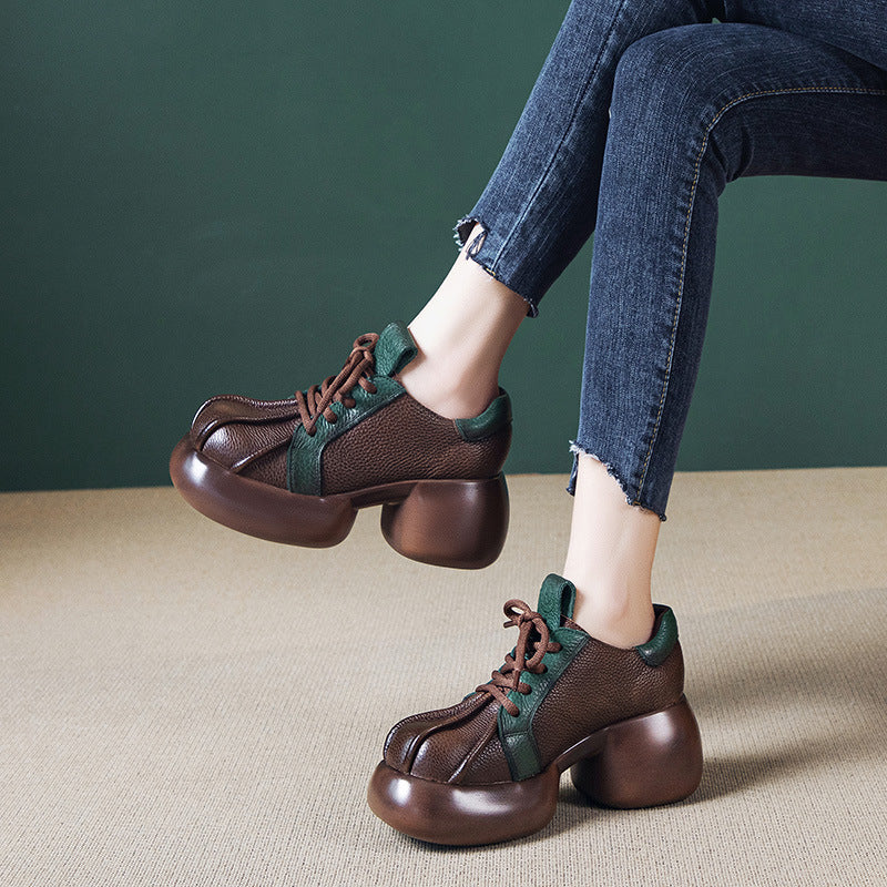 Women's Platform High Spring Retro Handmade Versatile Casual Shoes
