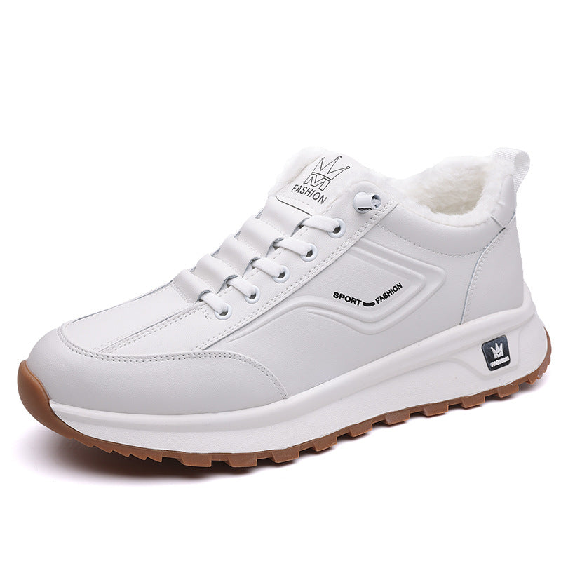 Men's Spring Sports Fleece-lined Warm Green Running Casual Shoes