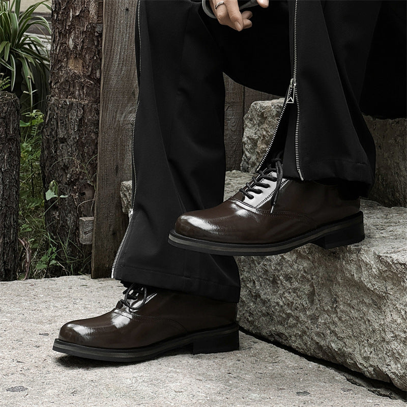 Women's & Men's Spring Couple Derby British Style Business Leather Shoes