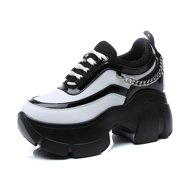Women's Dad Autumn Retro Platform Height Increasing Insole Women's Sports Shoes